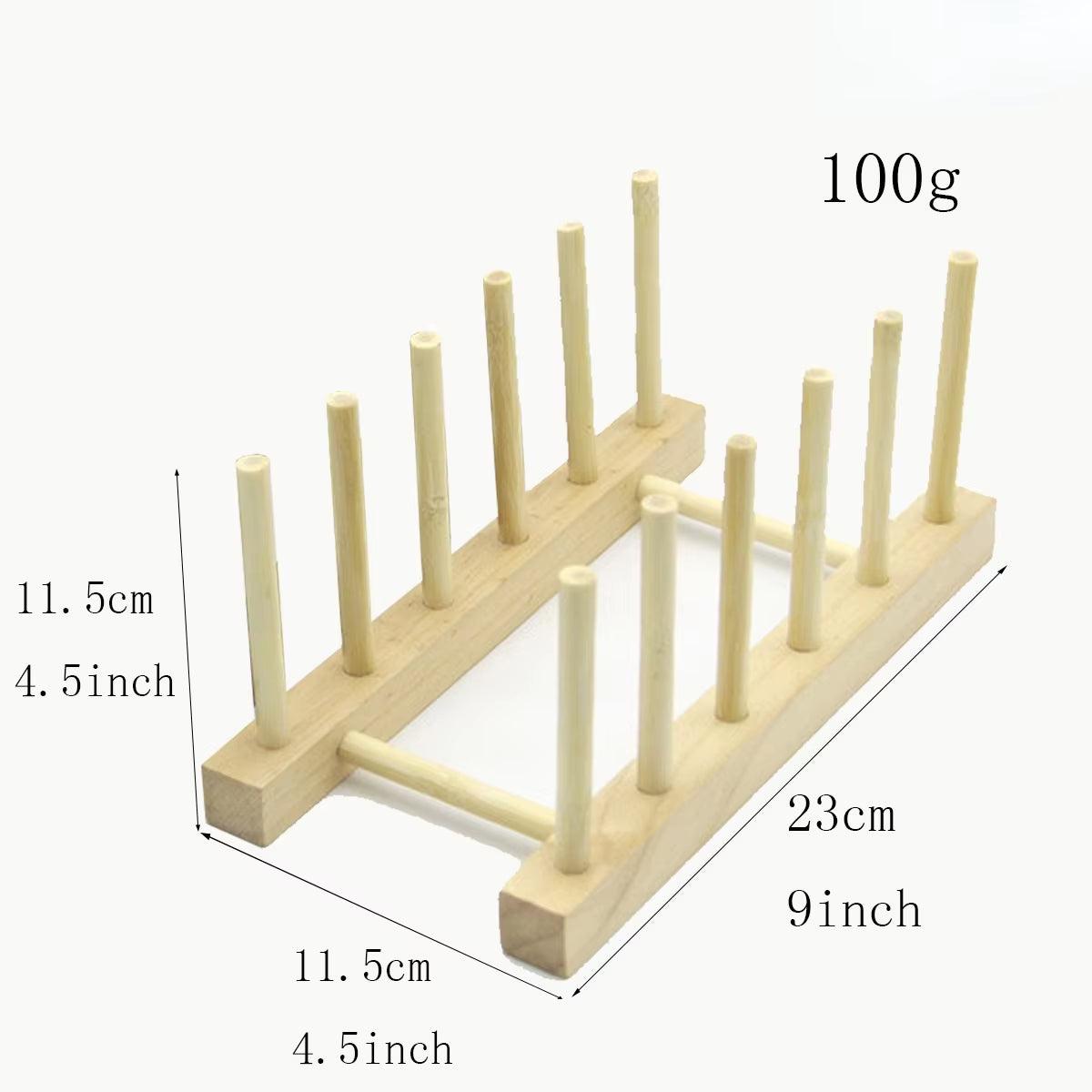 Bamboo Dish Plates Drying Rack Drainboard Storage Holder Drainer Stand Wooden Kitchen Cabinet Organizer for Plate/ Bowl/ Cup