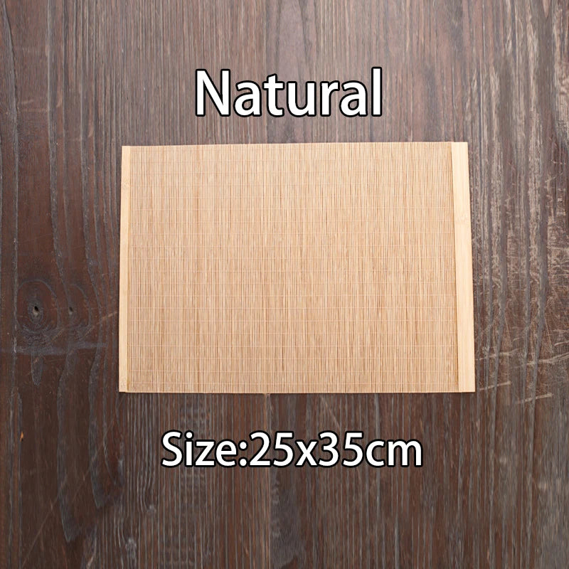 New Natural Bamboo Table Mat Tea Dining Hot Insulated Table Runner Japanese Style Natural Woven Placemat Coaster Cup Pad