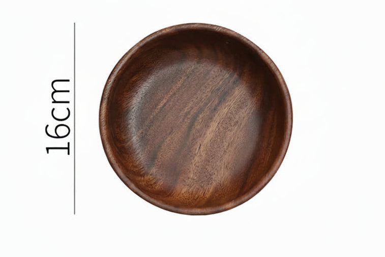 Solid Wood Bowl Walnut Boat Bowl Creative Wooden Salad Bowl Fruit Bowl Vintage Storage Home Kitchen Utensils