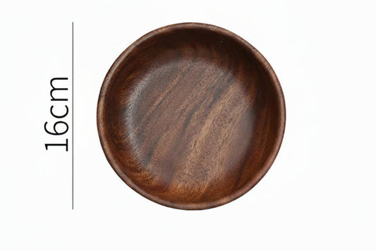 Solid Wood Bowl Walnut Boat Bowl Creative Wooden Salad Bowl Fruit Bowl Vintage Storage Home Kitchen Utensils