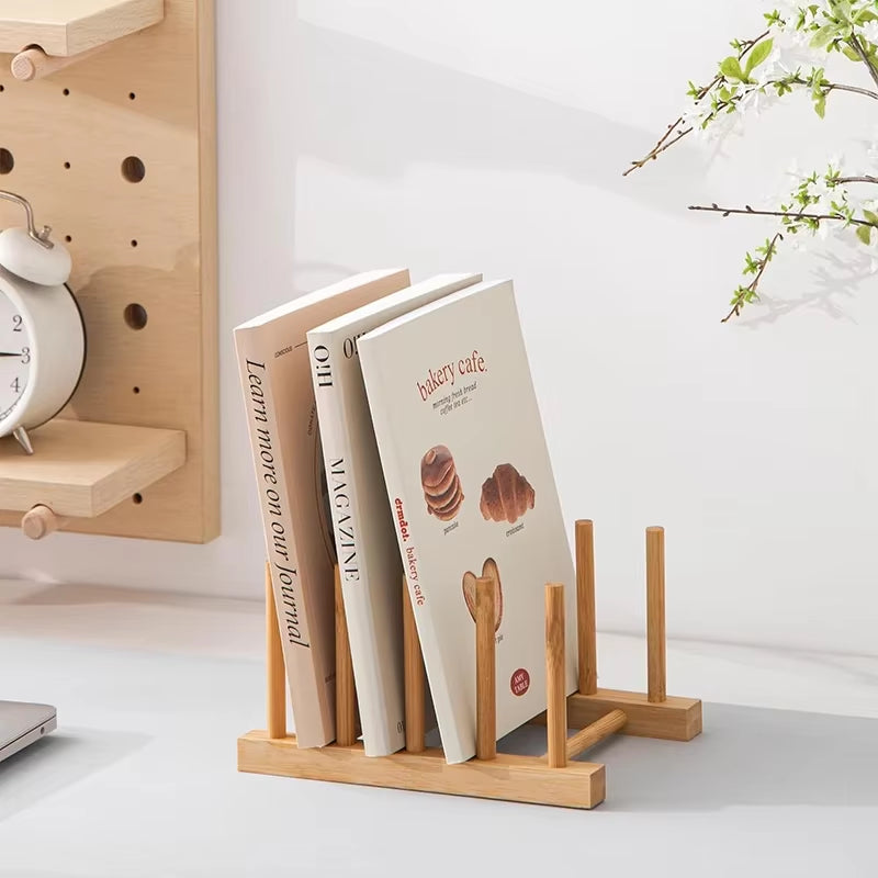 Bamboo Dish Plates Drying Rack Drainboard Storage Holder Drainer Stand Wooden Kitchen Cabinet Organizer for Plate/ Bowl/ Cup