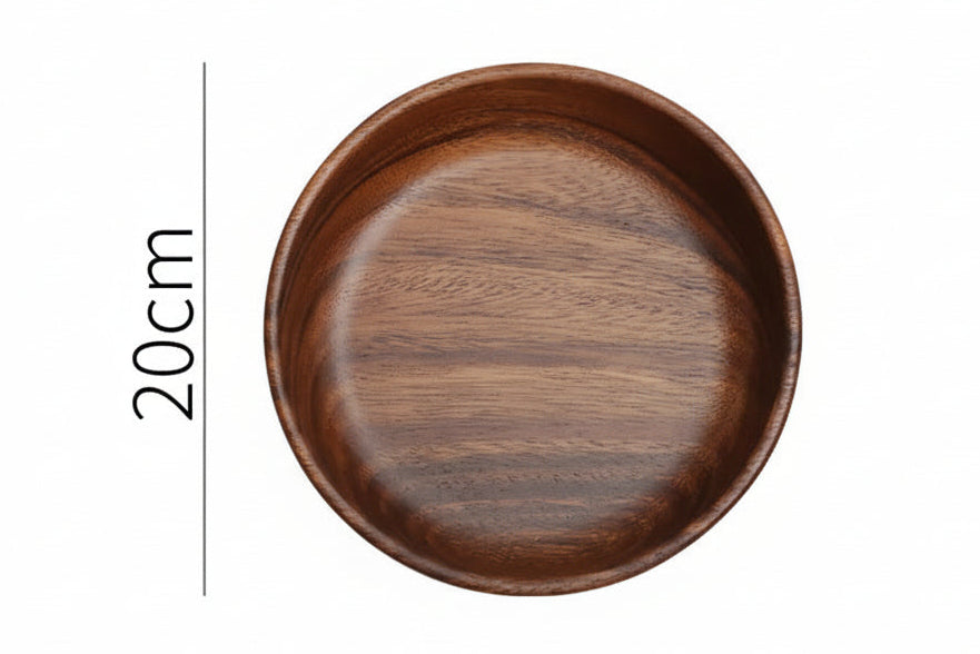 Solid Wood Bowl Walnut Boat Bowl Creative Wooden Salad Bowl Fruit Bowl Vintage Storage Home Kitchen Utensils