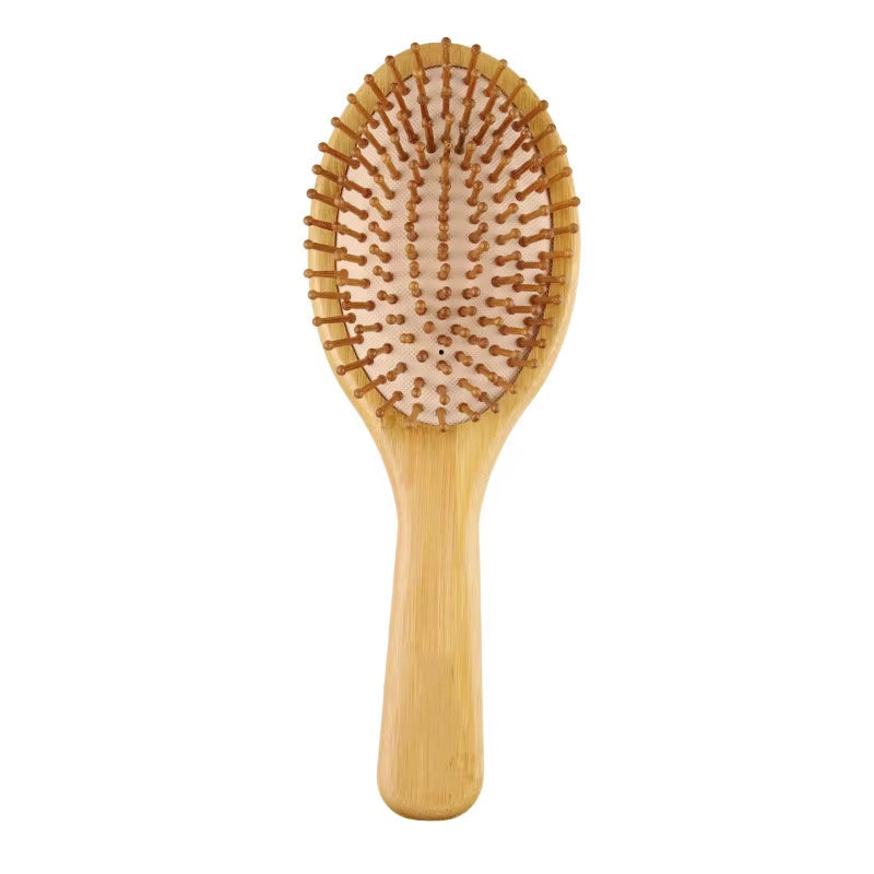 Bamboo Wooden Hair Brush Massage Comb Scalp Massager for Hair Growth Anti-Static Straightening Brush Soft Beard Baby Beech Brush
