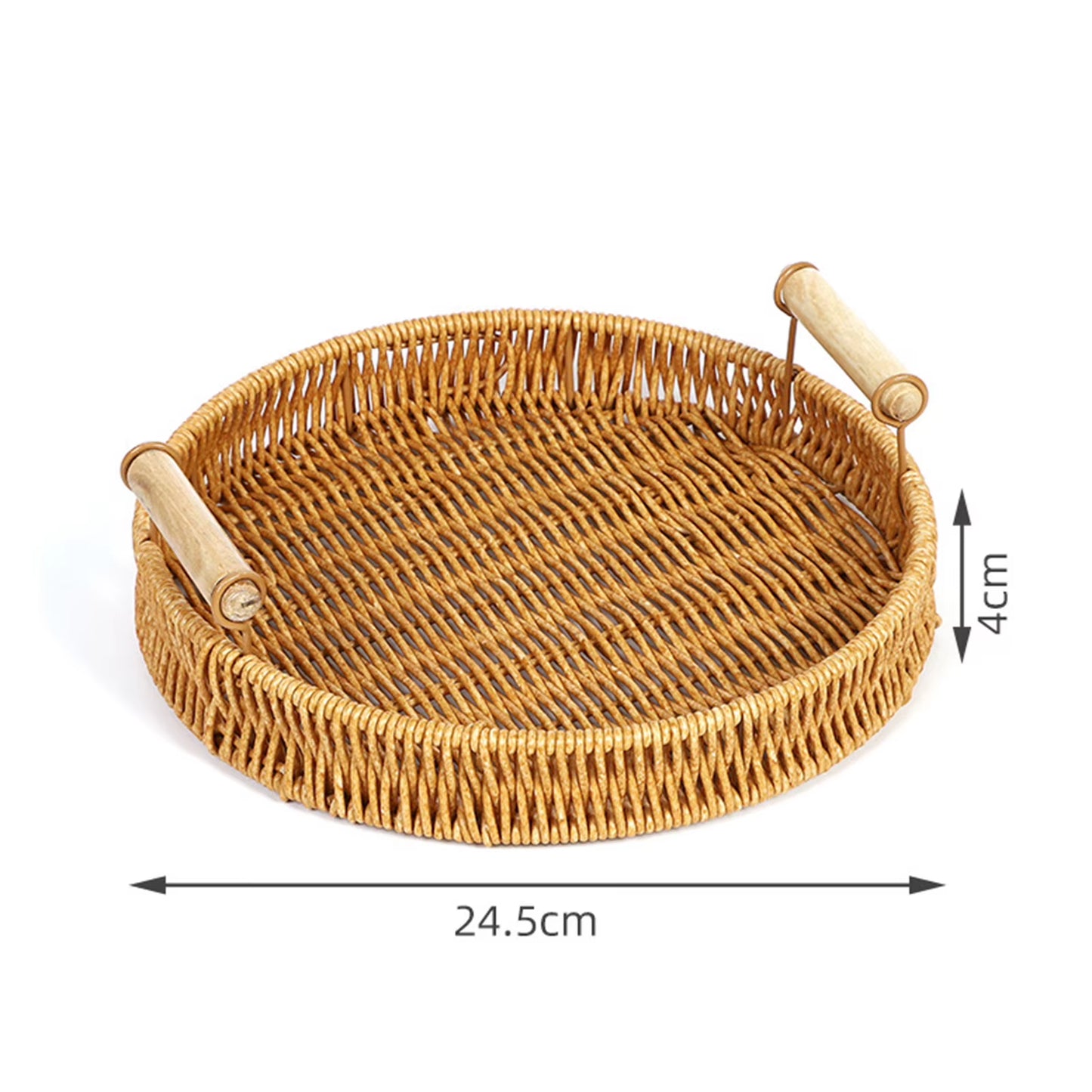 Oval Curved Rattan Wicker Woven Serving Baskets for Bread Fruit Vegetables Restaurant Serving Tabletop Display Rattan Basket