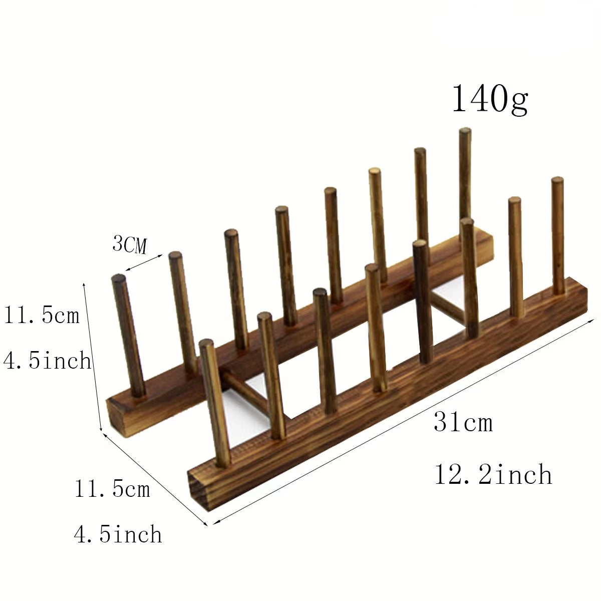 Bamboo Dish Plates Drying Rack Drainboard Storage Holder Drainer Stand Wooden Kitchen Cabinet Organizer for Plate/ Bowl/ Cup