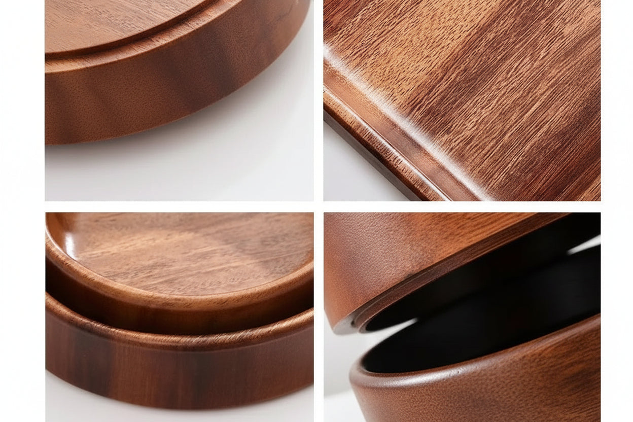 Solid Wood Bowl Walnut Boat Bowl Creative Wooden Salad Bowl Fruit Bowl Vintage Storage Home Kitchen Utensils