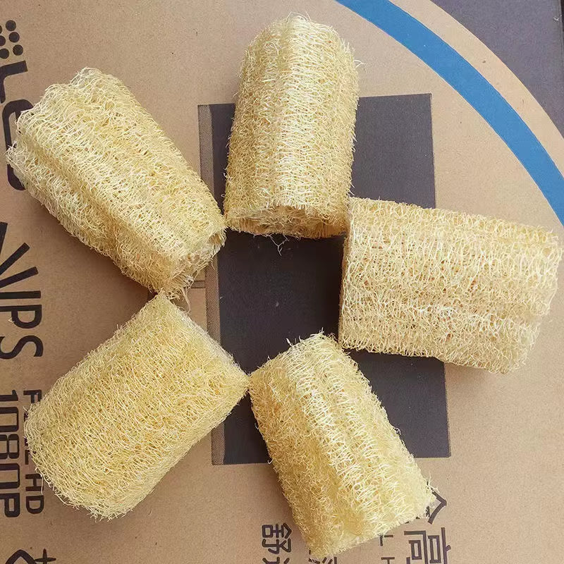 1/3Pcs Natural Loofah Sponge Multi-Purpose Kitchen Cleaning Tool Dish Washing Sponge Long Shower Body Scrubber Loofah Dishcloth