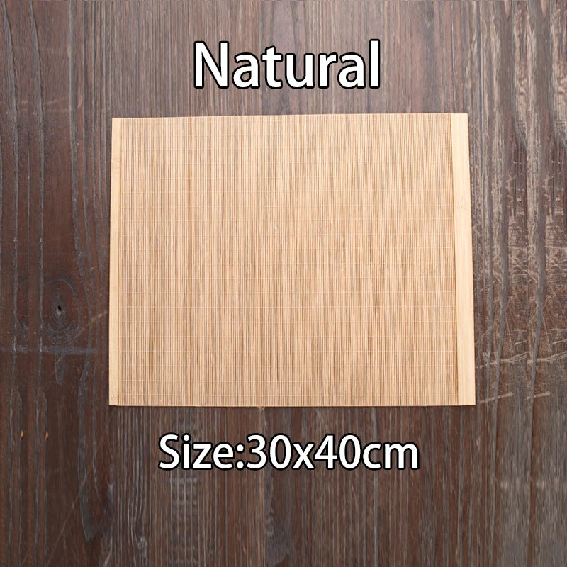 New Natural Bamboo Table Mat Tea Dining Hot Insulated Table Runner Japanese Style Natural Woven Placemat Coaster Cup Pad