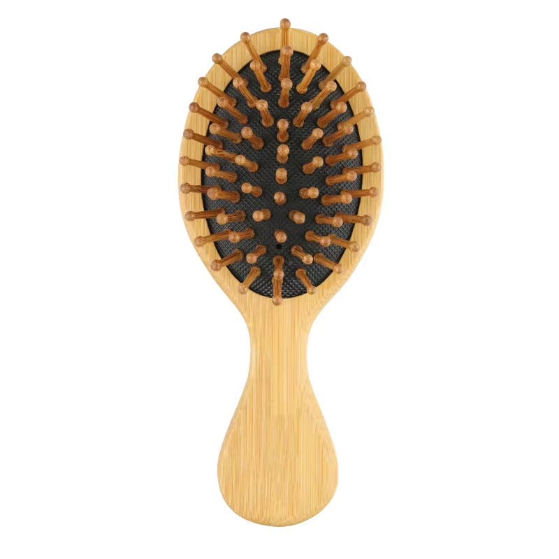 Bamboo Wooden Hair Brush Massage Comb Scalp Massager for Hair Growth Anti-Static Straightening Brush Soft Beard Baby Beech Brush