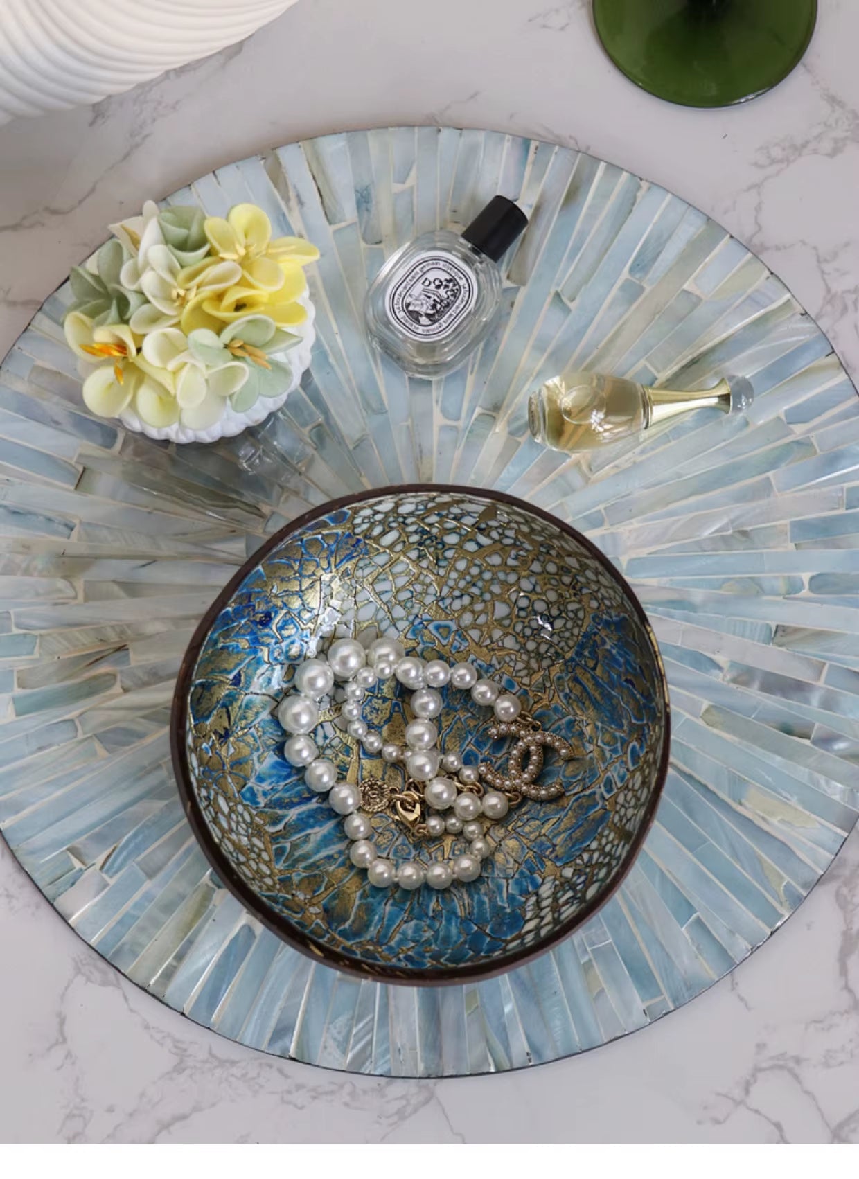 Creative Handmade Decoration Coconut Shell Bowl, Wood Breakfast Bowl, Original Fruit Salad Dish Restaurant Tableware Storage