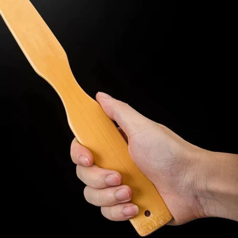 Bamboo Back Scratcher Massage Roller Long Wooden Body Large Stick Aid for Men & Women - Comfortable Back Itch Relief
