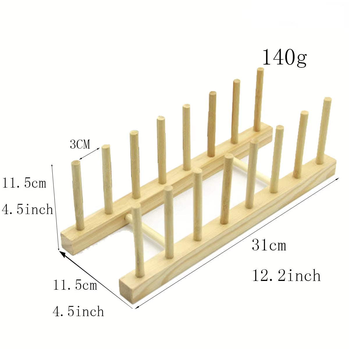 Bamboo Dish Plates Drying Rack Drainboard Storage Holder Drainer Stand Wooden Kitchen Cabinet Organizer for Plate/ Bowl/ Cup