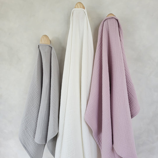 Cotton tea towel for a kitchen I White, pink, beige or grey colors
