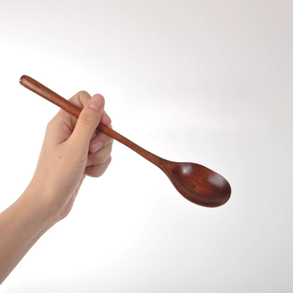 Japanese Wooden Reusable Sushi Chopsticks Spoon Cutlery Set Non-Slip Travel Dinnerware Suit Tableware Kitchen Tools