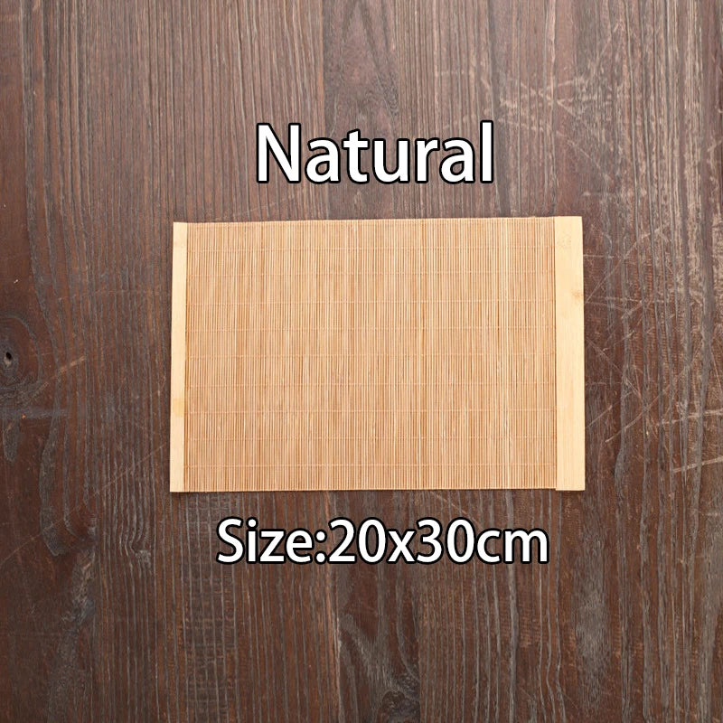 New Natural Bamboo Table Mat Tea Dining Hot Insulated Table Runner Japanese Style Natural Woven Placemat Coaster Cup Pad