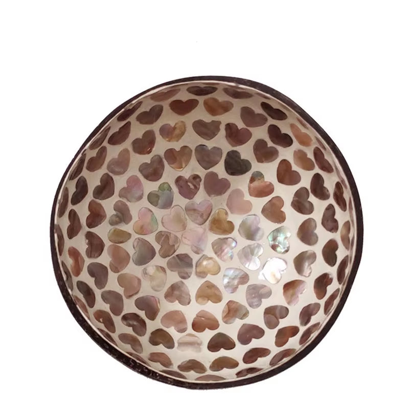 Creative Handmade Decoration Coconut Shell Bowl, Wood Breakfast Bowl, Original Fruit Salad Dish Restaurant Tableware Storage
